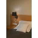Faro wall luminaire FRAME E27 IP20, black, antique gold 