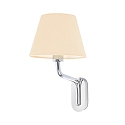 Wandarmatuur ETERNA E27 IP20, beige, chroom 