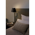 Faro wall luminaire ETERNA E27 IP20, chrome, black 