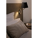 Faro Wandarmatuur ETERNA E27 IP20, chroom, zwart 