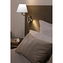 Wandarmatuur ETERNA E27 IP20, chroom, wit 
