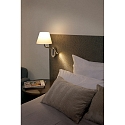 Faro Wandarmatuur ETERNA E27 IP20, beige, chroom 