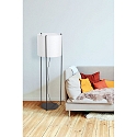 floor lamp DRUM E27 IP20, beige, black matt 