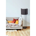 Faro floor lamp DRUM E27 IP20, grey, black matt 
