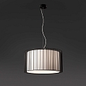 Faro Pendelarmatuur LINDA E27 IP20, beige, zwart mat 
