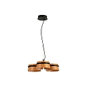 pendant luminaire LOOP 3 flames LED IP20, black matt 