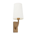Wandarmatuur REM E27 IP20, wit, antiek goud 