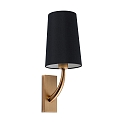 Wandarmatuur REM E27 IP20, zwart, antiek goud 