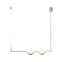 pendant luminaire LE VITA LED IP20, glossy, gold 