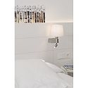 Faro Wandarmatuur ROOM E27 IP20, nikkel gesatineerd 