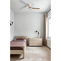 Faro Plafond ventilator MINI PUNT S met Afstandsbediening IP20, wit mat, ahorn