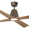 Faro Plafond ventilator TYPHOON M met Afstandsbediening IP44, bruin, ahorn