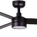 Faro Plafond ventilator RUDDER S met Afstandsbediening IP20, zwart mat, walnoot