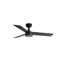 Faro Plafond ventilator RUDDER S met Afstandsbediening IP20, zwart mat, walnoot