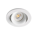 Plafondinbouwarmatuur ARGON rond, draaibaar GU10 IP20, wit mat 
