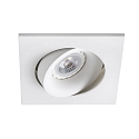 Plafondinbouwarmatuur ARGON hoekig, draaibaar GU10 IP20, wit mat 