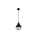 Pendelarmatuur CLAIRE E27 IP20, zwart glanzend 