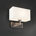 Faro wall luminaire RODA E27 IP20, nickel satined 