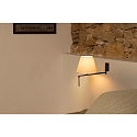 wall luminaire RON E27 IP20, beige, dark grey 