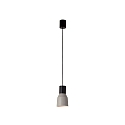 Pendelarmatuur KOMBO E27 IP20, grijs, zwart mat 