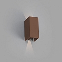 Faro outdoor wall luminaire BLIND up / down, 2 flames LED IP65, rust brown 