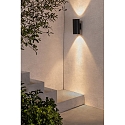 Faro Wandarmatuur voor buitenshuis THON 2-vlams LED IP55, donkergrijs 