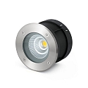 floor recessed luminaire SURIA 180 round, rigid, passable IP67, stainless steel, satined 