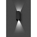 outdoor wall luminaire BLIND up / down, 2 flames LED IP65, dark grey 
