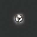Faro Vloerinbouwarmatuur KANE 3 3-voudig, rond IP67, rvs, gesatineerd 