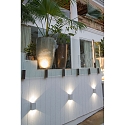 Faro Wandarmatuur voor buitenshuis LING 2-vlams LED IP54, wit mat 