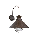 Wandarmatuur NAUTICA E27 IP33, roestbruin 