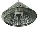 Faro Pendelarmatuur voor buiten SAIGON OUT E27 IP44, donkergrijs, olijfgroen 