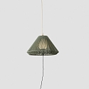 Faro Pendelarmatuur voor buiten SAIGON OUT E27 IP44, donkergrijs, olijfgroen 