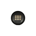 floor recessed luminaire TRAS 25L / 13° / 700MA 12 flames, rigid IP67, black matt dimmable