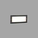 wall recessed luminaire STRIPE-2 square, with diffuser IP54, dark grey 