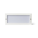wall recessed luminaire STRIPE-2 square, with diffuser IP54, white matt 