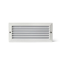 wall recessed luminaire STRIPE-1 square, with grid IP54, white matt 