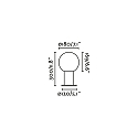 Faro Buitenlamp MOON 300 E27 IP44, donkergrijs, opaal 