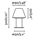 Faro Buitenlamp MISTU 310 E27 IP44, donkergrijs, opaal 