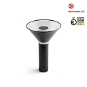 Faro Tafelarmatuur FUJI LED IP44, gesatineerd, zwart 
