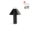Faro Tafelarmatuur FUJI LED IP44, gesatineerd, zwart 