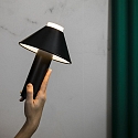 Faro Tafelarmatuur FUJI LED IP44, gesatineerd, zwart 