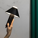 Faro Tafelarmatuur FUJI LED IP44, gesatineerd, zwart 