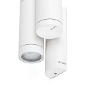 Faro Wandarmatuur voor buitenshuis STEPS 4-vlams GU10 IP44, wit mat 