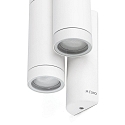 Faro Wandarmatuur voor buitenshuis STEPS 4-vlams GU10 IP44, wit mat 