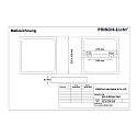 LED Downlight, square, 24W, 4000K, 1900lm, IP20, opal, white
