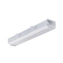 Armatuur voor vochtige ruimten AWL117150P.3283 kort, schakelbaar, prismatisch IP50, wit 