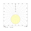 LED Damp-proof luminaire, convex, 60W, 4000K, 7200lm, IP40, DALI dimmable, white