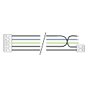 Through-wiring 5 x 2,5 mm� for Damp proof luminaire, series 9166, 1272mm