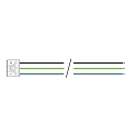 Through-wiring 3 x 2,5 mm� for Damp proof luminaire, series 9166, 662mm